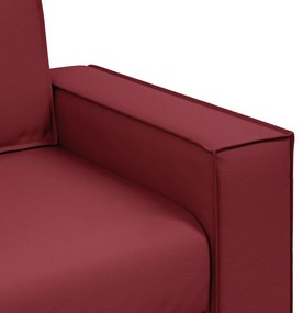 Kétszemélyes Kanapé Bordó 120 cm Műbőr