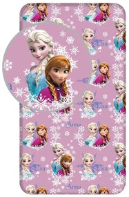 Gumis egyszemélyes pamut gyerek lepedő 90x200 cm Frozen – Jerry Fabrics