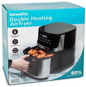 7,5 Liter Air Fryer, Forrólevegős Fritőz - 230V, Alul-felül fűtőszálas