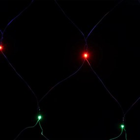 színes kültéri hálós karácsonyi világítás 544 LED-del 4 x 4 m