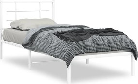 vidaXL fehér fém ágykeret fejtámlával 90x190 cm