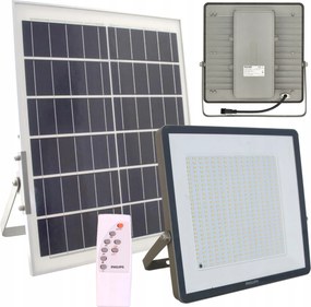 LED-es napelemes lámpa Philips utcai alkonyérzékelővel Távirányító 20W 4000K