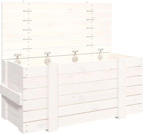 vidaXL fehér tömör fenyőfa tárolóláda 91 x 40,5 x 42 cm