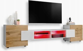 komodee Merano Rtv szekrény Különböző színek Front matt Rgb Led üveg polcok