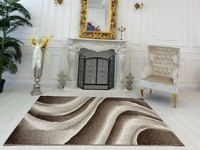 Nora 6031 bézs modern szőnyeg 60 cm-es szett