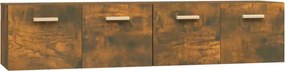 vidaXL 2 db füstös tölgy színű szerelt fa faliszekrény 80x35x36,5 cm