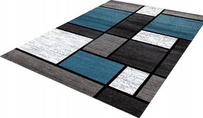 Hálószoba Nappali Szőnyeg 160x220CM Kék Modern Geometrikus Minta