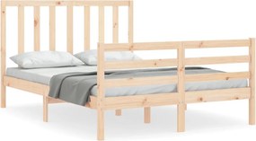 vidaXL tömör fenyőfa ágy matrac nélkül 140 x 190 cm