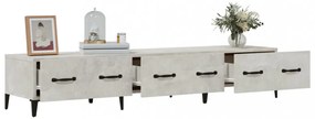 betonszürke szerelt fa TV-szekrény 150 x 34,5 x 30 cm