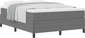 vidaXL Boxrugós ágy Világosszürke 140 x 190 cm Bársonyos szövet