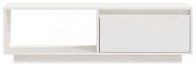 fehér tömör fenyőfa TV-szekrény 110 x 30 x 33,5 cm