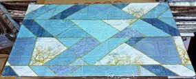 5 Darab Öntapadós 3d Art Deco Dekor Falmatrica, Tapéta Világosszürke Fenyő Fa Mintával