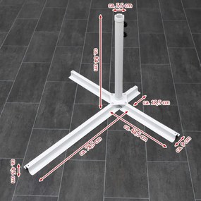 GARTHEN Függő napernyő fogantyúval 3 m antracit