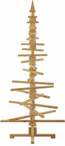 Fából készült Karácsonyfa állvánnyal Barna 180 cm Tömör fenyőfa