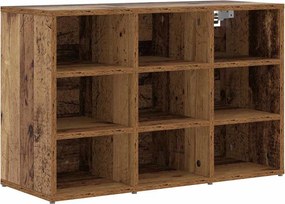 vidaXL Cipőszekrény polcokkal Öreg fa 77,5 x 30 x 51 cm Faanyag