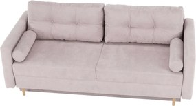 Szófa kinyitható, öregrózsaszín anyag Queens, AURELIA