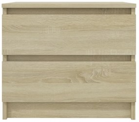 2 db sonoma tölgy színű szerelt fa éjjeliszekrény 50x39x43,5 cm