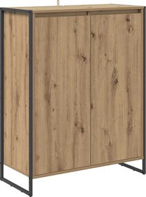 vidaXL Cipőszekrény tárolóval Művészi tölgy 79 x 36 x 100 cm Faanyag