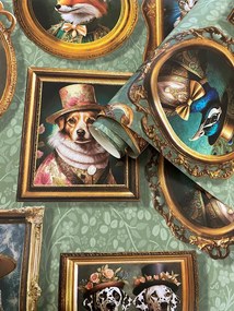 Holden Decor Imaginarium 3 Holden Regal Beasts Wallpaper zöld állatos papír tapéta – 13792