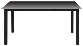 7 részes szürke polyrattan kerti étkezőgarnitúra párnákkal