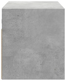 betonszürke falra szerelhető TV-szekrény LED-del 100x31x35 cm
