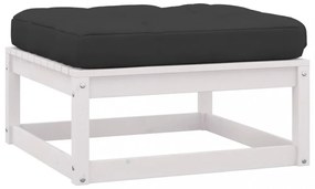 2 db tömör fenyőfa kerti lábtartó párnákkal