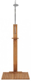 vidaXL tömör tíkfa kerti zuhany 75 x 75 x 210 cm