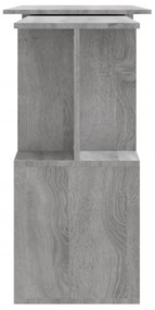 szürke sonoma színű szerelt fa sarokasztal 200 x 50 x 76 cm