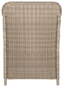 2 db barna polyrattan kültéri szék párnával