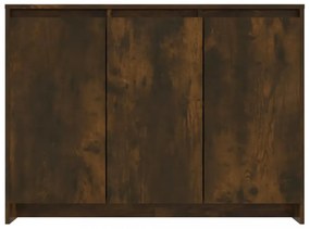 füstös tölgy színű szerelt fa tálalószekrény 102 x 33 x 75 cm