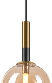 Csillár zsinóron ROLLO 1xG9/5W/230V arany/füstös bézs