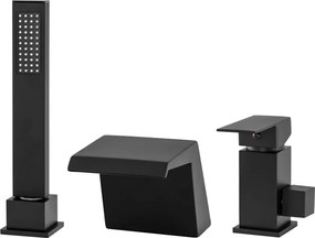 Gamma Caro, 3 lyukú kádcsaptelep, matt fekete, GMA-BCK3O-BK