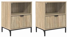 Éjjeliszekrények 2 pcs sonoma tölgy 49 x 36 x 61 cm Faanyag