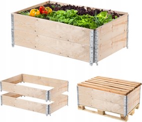 Zöldségtartó Herbária Zöldségtartó Láda Fa 120x80cm Szett 2db