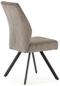 Világosszürke kordbársony étkezőszék szett 2 db-os Anibal – Marckeric