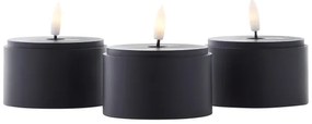 Brilliant - 3 darabos BOUGIE LED gyertya szett LED/2xAA IP44, fekete/füstszínű