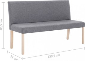 világosszürke poliészter pad 139,5 cm