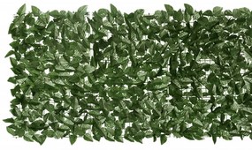 sötétzöld leveles erkélyparaván 300 x 75 cm
