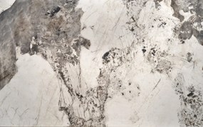 Fernando bővíthető étkezőasztal – fehér márvány / fekete 160 - 240 cm
