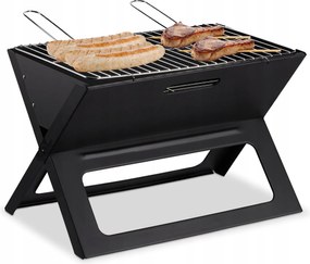 Szén grill Relaxdays 27,5 x 44 cm Összecsukható grillráccsal/ r199