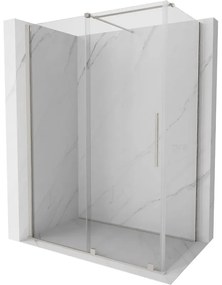 Mexen Velar, zuhanykabin tolóajtóval 150 x 80 cm, 8mm átlátszó üveg, csiszolt acél, 871-150-080-01-97