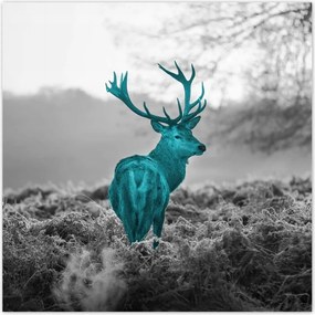 Poszterek 140x140 Türkiz szarvas agancsokkal