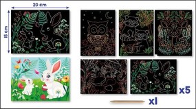 Képkarcoló készlet, erdei állatok, MAPED CREATIV Scratch Cards (IMAC906914)