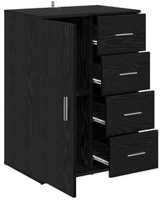 Széf fiókkal Fekete tölgy 59 x 39 x 80 cm Faanyag