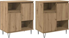 vidaXL Széf 2 pcs Artisan tölgy 60 x 35 x 70 cm