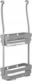 Zuhanypolc kétszintes, szürke