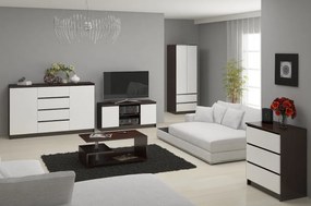 TV asztal Darian (wenge + fehér). Akció -13%. 1068682