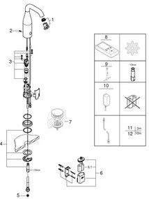GROHE 36446000 - ESSENCE E infravörös elektronikus csaptelep, fényes króm