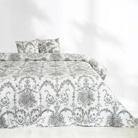 Tavira kétoldalas ágytakaró fehér fekete dísz 220x240 cm 2 párnahuzat