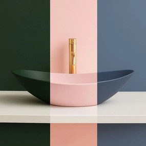 Rea Royal, pultra szerelhető mosdó 615x355x155 mm, matt zöld, REA-U6372